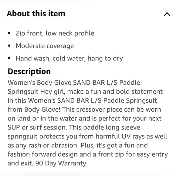 NWT Body Glove Long Sleeve One-piece Swimsuit - Picture 9 of 9